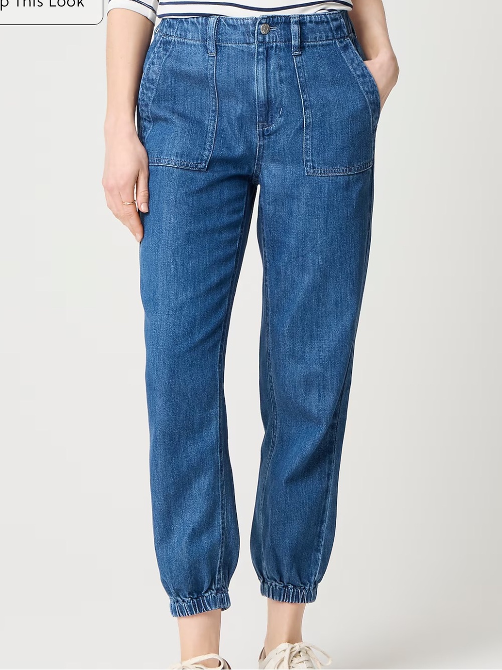 J. Crew Blue Denim light feel utility jogger Jean